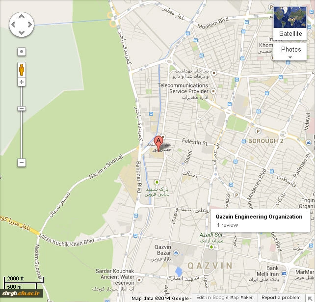 موقعیت مکانی پردیس در نقشه شهری