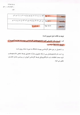 شرایط و ضوابط ثبت نام پذیرفته شدگان آزمون سراسری کارشناسی پیوسته سال 1395 5