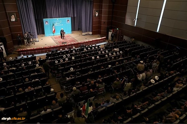 دیدار رئیس جمهور با علما، ایثارگران و برگزیدگان استان قزوین در دانشگاه فرهنگیان 7