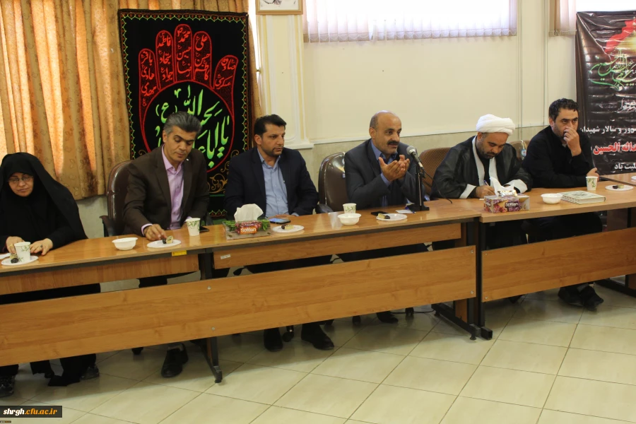 دردانشگاه فرهنگیان استان قزوین برگزارشد: مراسم سخنرانی وعزاداری به مناسبت هفتمین روز شهادت امام حسین (ع)ویاران باوفای ایشان 2