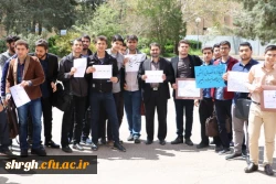 تجمع اعتراضی دانشجویان پردیس شهیدرجایی قزوین درمحکومیت توهین رژیم آمریکا به سپاه پاسداران 3