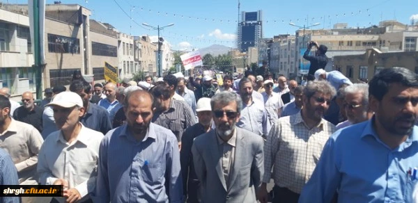 شرکت اساتید،کارکنان ودانشجویان دانشگاه فرهنگیان استان قزوین درراهپیمایی باشکوه روز قدس 6