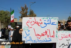 دانشجویان اساتید وکارکنان دانشگاه فرهنگیان استان قزوین درمراسم روز ملی مبارزه بااستکبار جهانی پرشور وباشکوه حضور یافتند وفریاد مرگ برآمریکا سردادند. 5